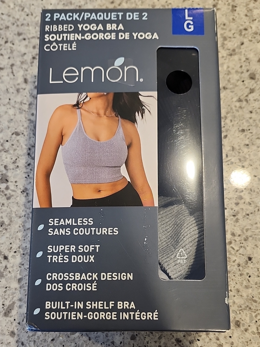 Lemon  Ribbed Seamless Yoga Bra